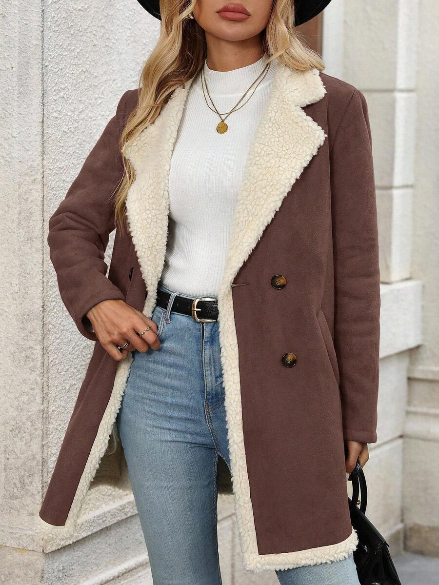 Ellevyn Women's Puff Patchwork Front Zip Casual Regular PU Jacket Autumn Winter Clothes For Womenchristmas Clothes For Women Winter Clothes For Women Cozy Fall And Winter Clothes For Women New Year Clothes  Thanksgiving Outfit For Women Elegant Party Clo