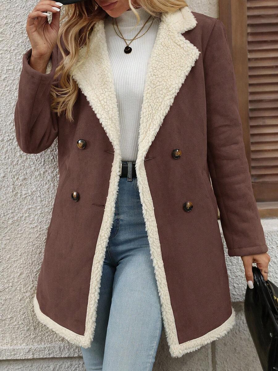 Ellevyn Women's Puff Patchwork Front Zip Casual Regular PU Jacket Autumn Winter Clothes For Womenchristmas Clothes For Women Winter Clothes For Women Cozy Fall And Winter Clothes For Women New Year Clothes  Thanksgiving Outfit For Women Elegant Party Clo