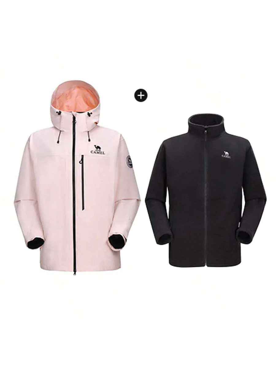 CAMEL CROWN Outdoor Shell Jacket, All-Season Champion Kai Jia Z Series Shell Jacket Unisex 3-In-1 Outdoor Jacket