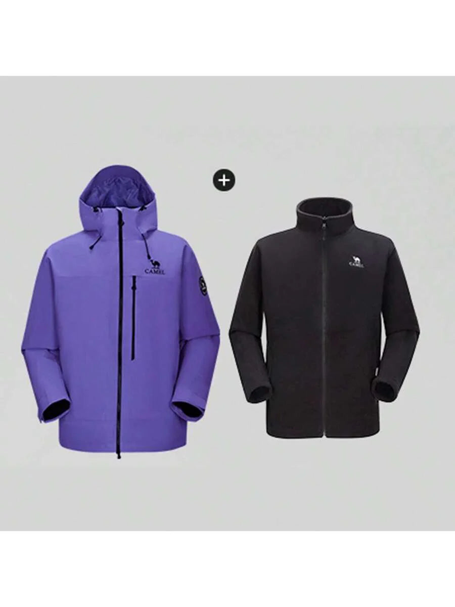 CAMEL CROWN Outdoor Shell Jacket, All-Season Champion Kai Jia Z Series Shell Jacket Unisex 3-In-1 Outdoor Jacket