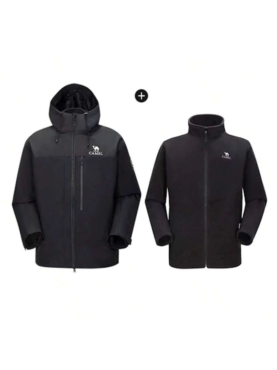 CAMEL CROWN Outdoor Shell Jacket, All-Season Champion Kai Jia Z Series Shell Jacket Unisex 3-In-1 Outdoor Jacket
