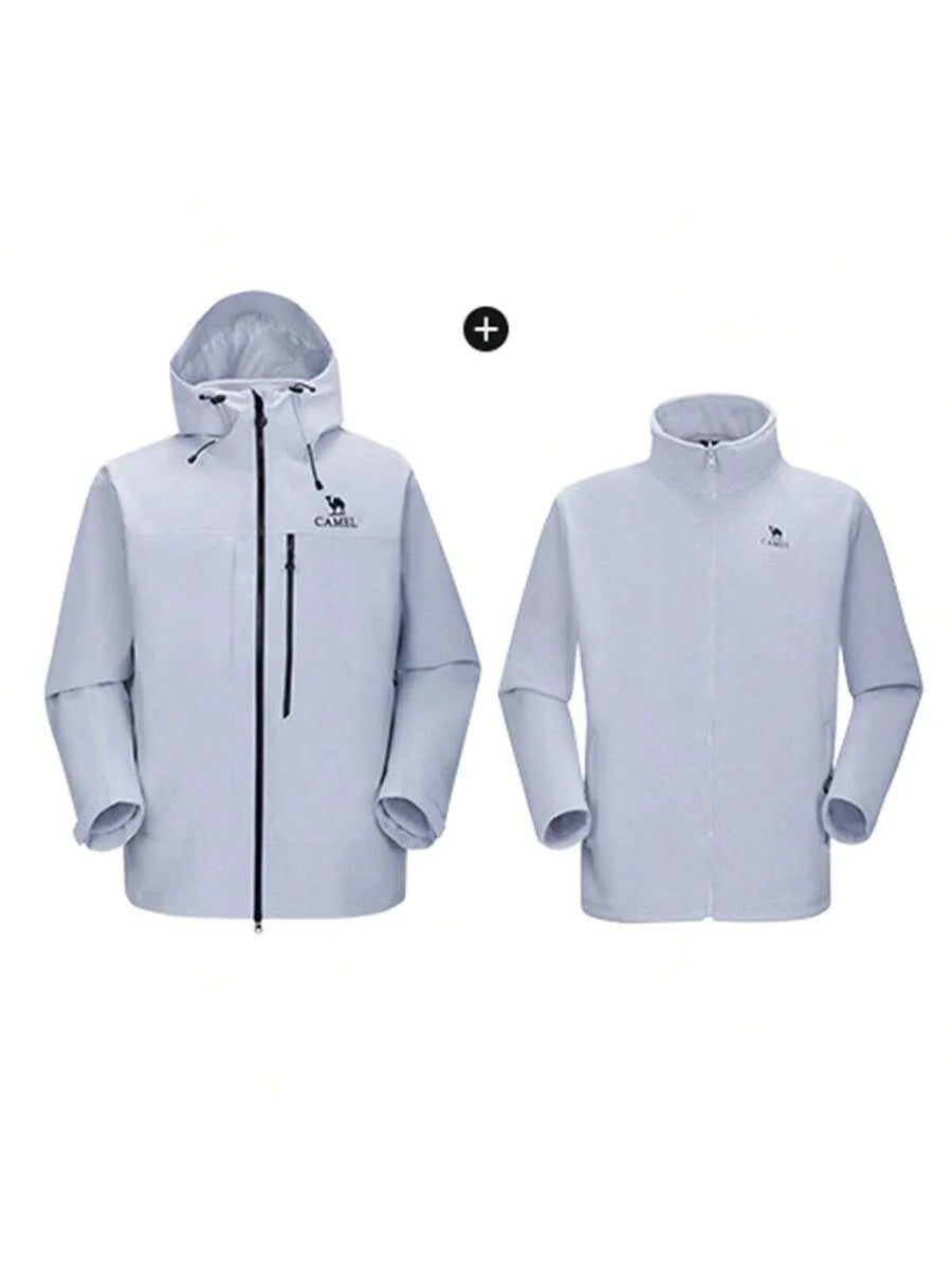 CAMEL CROWN Outdoor Shell Jacket, All-Season Champion Kai Jia Z Series Shell Jacket Unisex 3-In-1 Outdoor Jacket