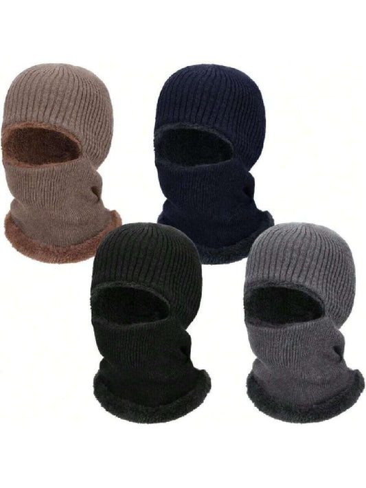4 Pieces Warm Knitted Balaclava Thermal Fleece Ski Mask Winter Face Mask For Women Men Outdoor Sports Cold Weather