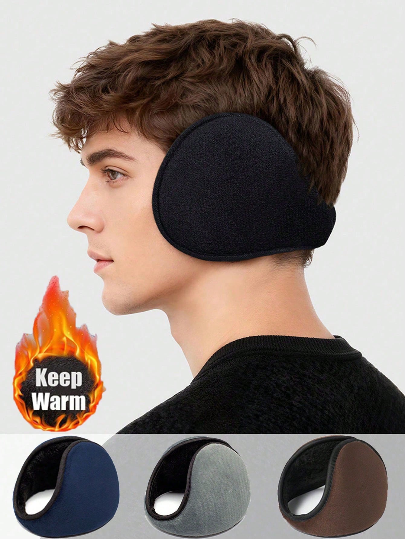 1pc/2pcs/3pcs Winter Men's Warm Earmuffs