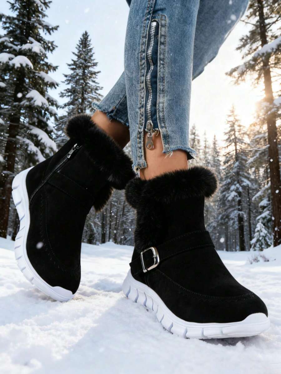 Women's Winter Snow Boots, New Winter Women's Outdoor Mid-Calf Boots, Women's Casual Shoes, Women's Athletic Shoes, Comfortable, Soft And Non-Slip Walking Shoes, Available In A Variety Of Styles And Colors, Essential And Versatile Shoes For Everyday Outi