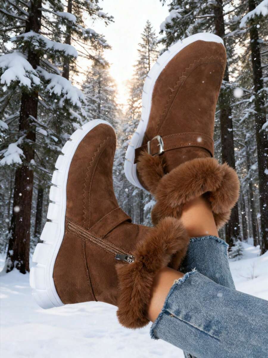 Women's Winter Snow Boots, New Winter Women's Outdoor Mid-Calf Boots, Women's Casual Shoes, Women's Athletic Shoes, Comfortable, Soft And Non-Slip Walking Shoes, Available In A Variety Of Styles And Colors, Essential And Versatile Shoes For Everyday Outi