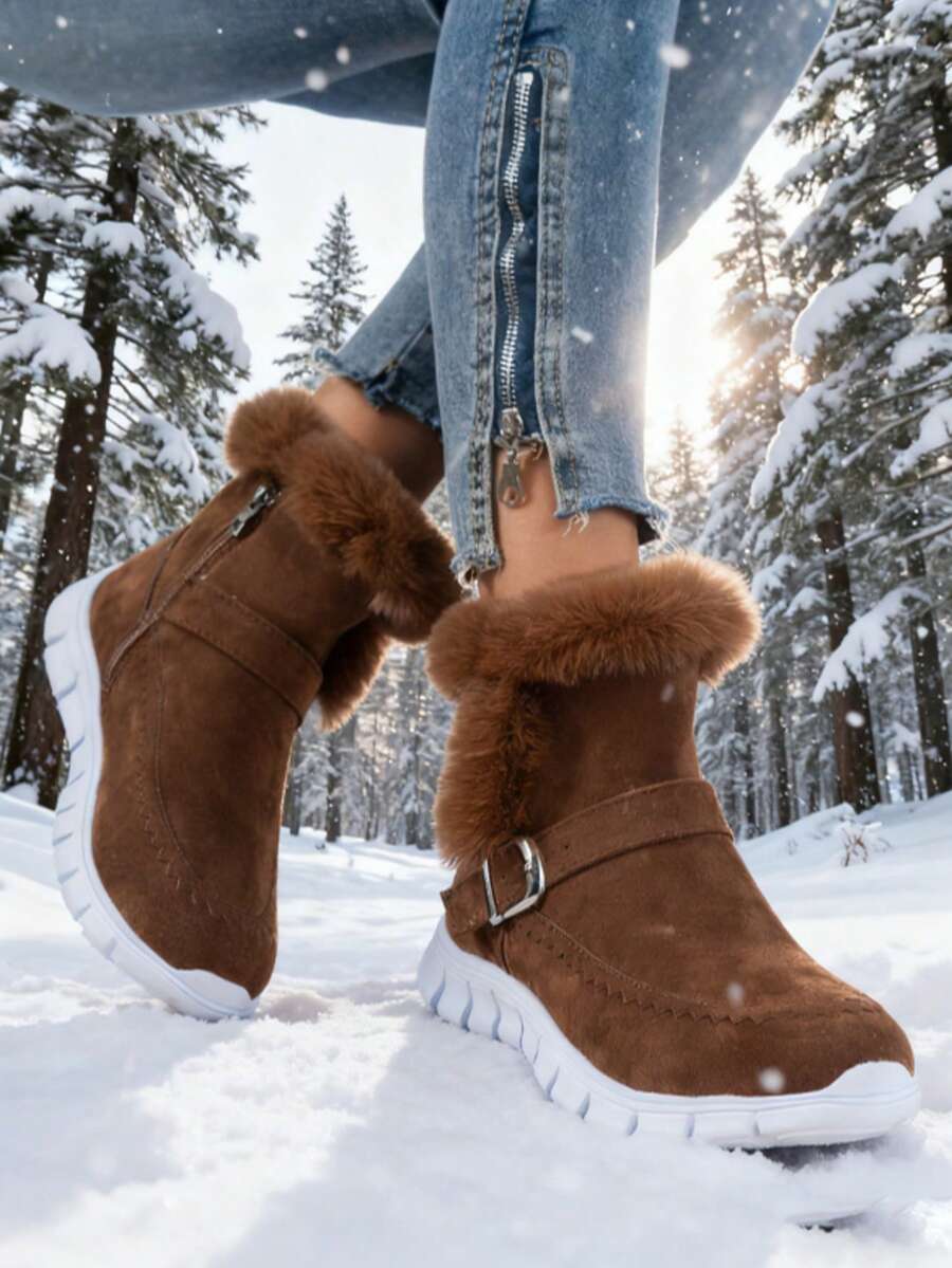 Women's Winter Snow Boots, New Winter Women's Outdoor Mid-Calf Boots, Women's Casual Shoes, Women's Athletic Shoes, Comfortable, Soft And Non-Slip Walking Shoes, Available In A Variety Of Styles And Colors, Essential And Versatile Shoes For Everyday Outi