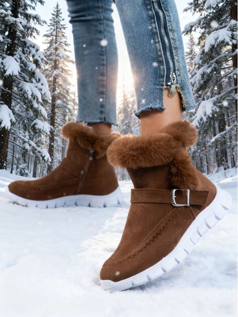 Women's Winter Snow Boots, New Winter Women's Outdoor Mid-Calf Boots, Women's Casual Shoes, Women's Athletic Shoes, Comfortable, Soft And Non-Slip Walking Shoes, Available In A Variety Of Styles And Colors, Essential And Versatile Shoes For Everyday Outi