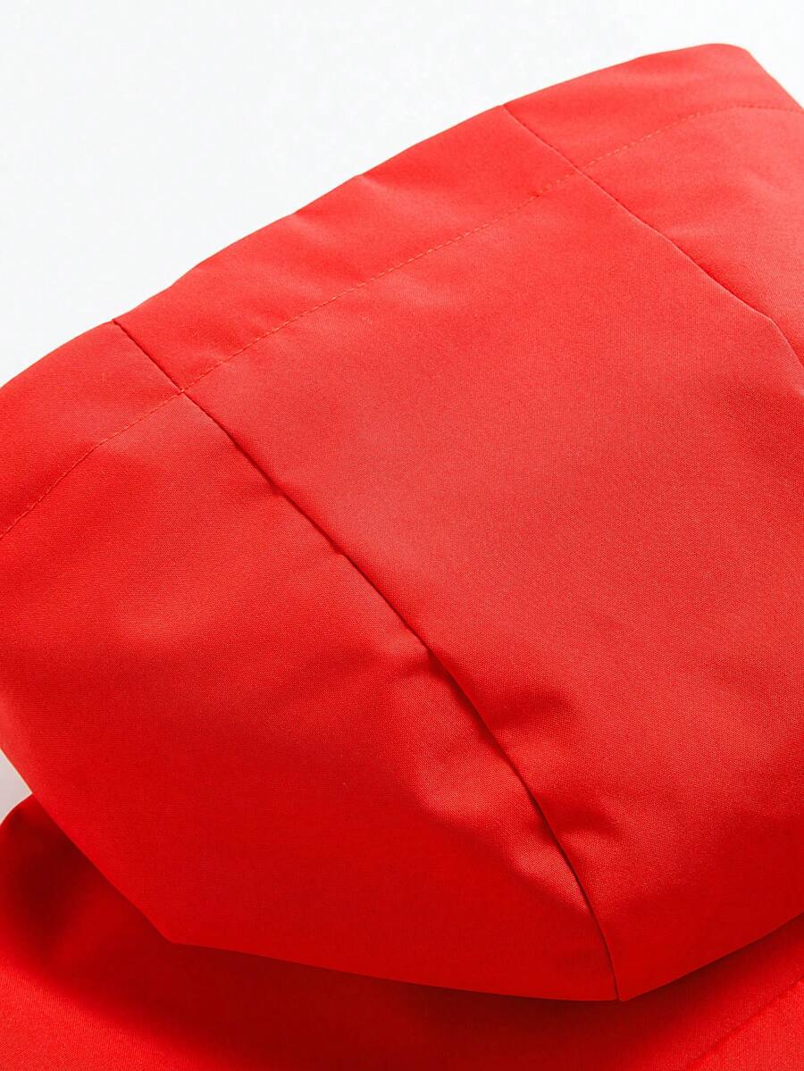 1pc Men's Lightweight Windproof Waterproof Hooded Jacket With Letter Print, Casual Outdoor Hiking Camping Workout, Autumn/Winter
