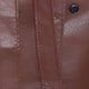 Durrani Popal Women's Regular Fit Pu Leather Jacket With Contrast Lapel, Tie Belt And Waistband In Fall/Winter