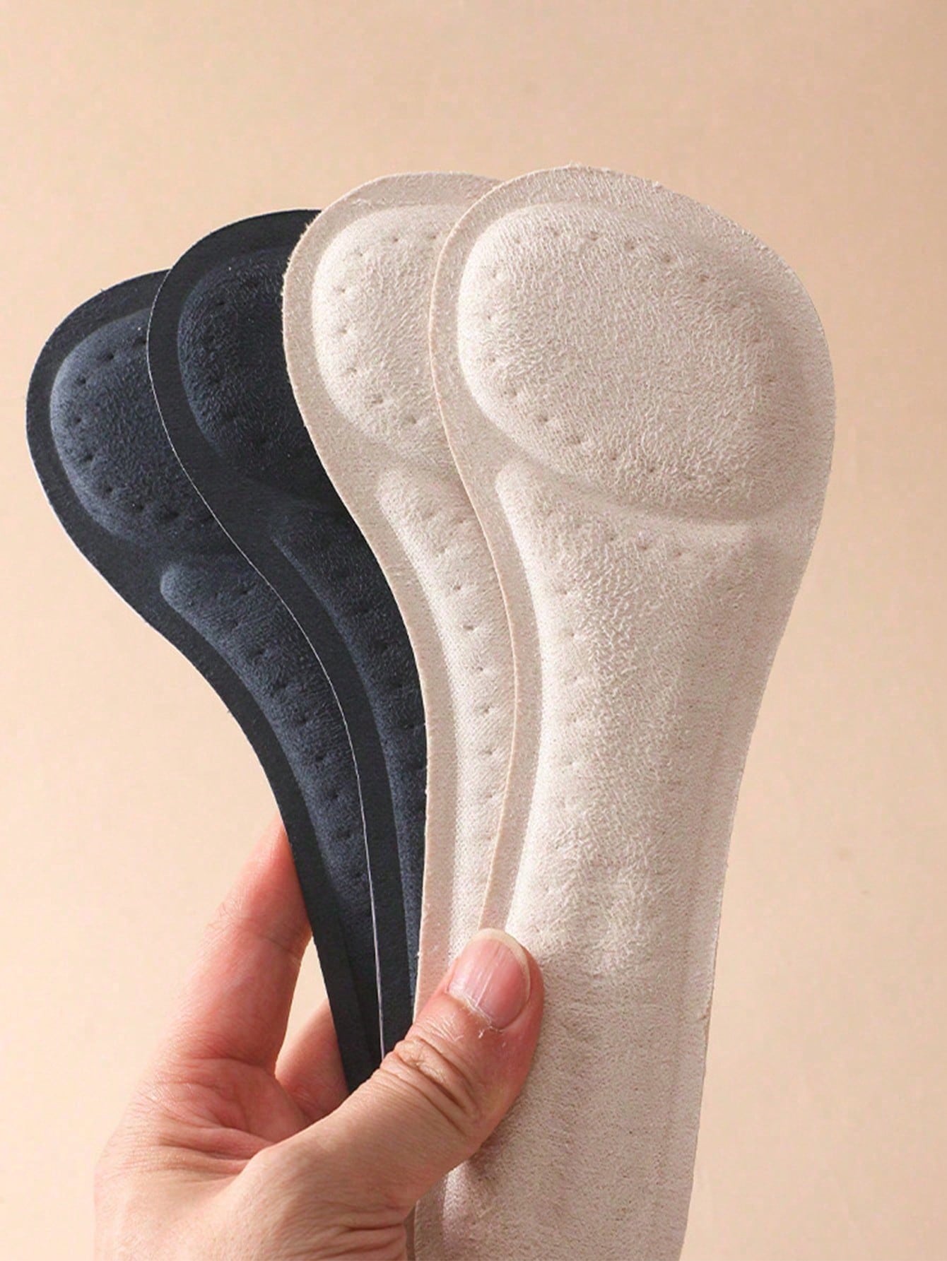 QKC 1 Pair Women's Autumn Insoles, Self-Adhesive Forefoot Cushion, Sweat-Absorbing, Anti-Slip, Soft For High Heels And 3/4 Shoes