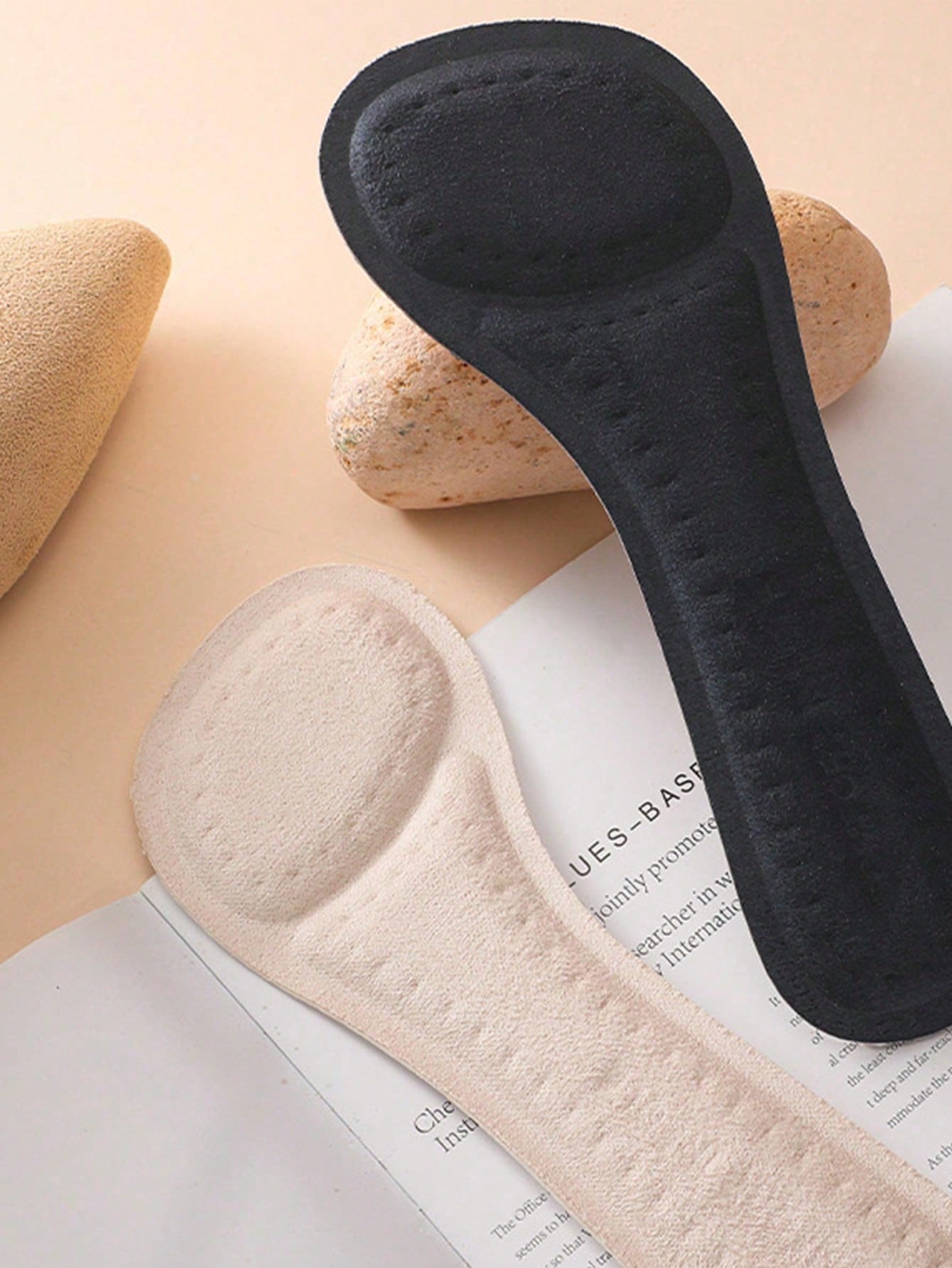 QKC 1 Pair Women's Autumn Insoles, Self-Adhesive Forefoot Cushion, Sweat-Absorbing, Anti-Slip, Soft For High Heels And 3/4 Shoes