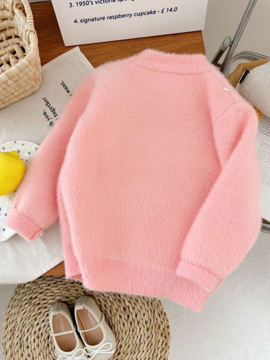 M.Dian 2025 Young Girl Cartoon Sweater Top