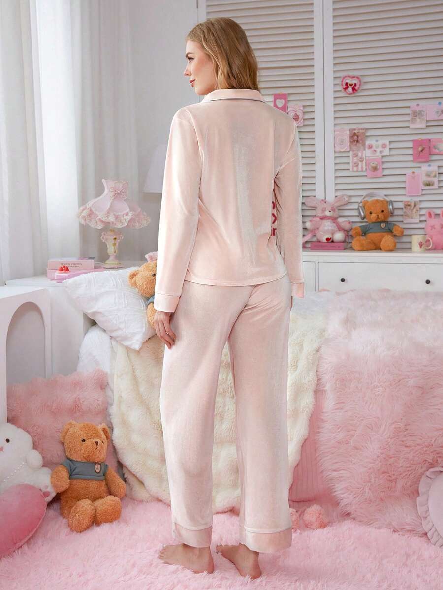 Contrast Color Trim Patch Pocket Long Sleeve Top