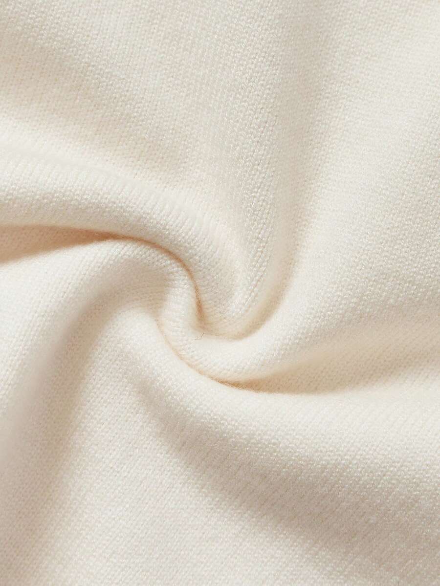 1pc Young Boys' Casual Comfortable Solid Color Versatile Loose Fit Turtleneck Sweater