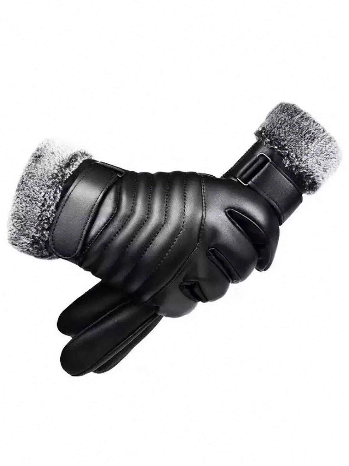 1 Pair Warm Wool Gloves: Anti-Slip, Waterproof, Touchscreen Compatible, Suitable For Outdoor Snow, Winter Skiing, Cycling, Both Men And Women
