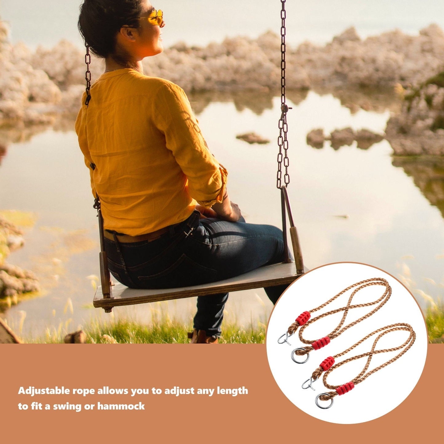PAMINGONO 2Pcs Hammock Straps for Tree 71.53X1.89X0.79in Adjustable Length