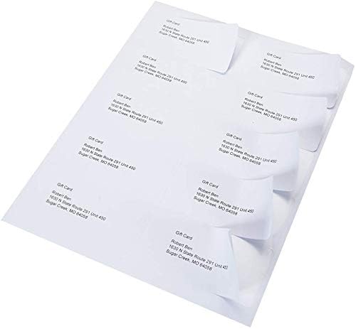 9527 Product 10 UP Sticker Labels,2x4 inches FBA Shipping Address Labels for Laser/Ink Jet Printer,Total 5000 Labels