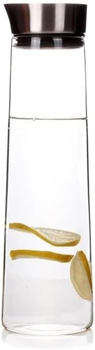 Pitcher Glass Water Pitcher with Lid Glass Pitcher for Refrigerator for Drinking Hot/Cold Water Iced Tea, Coffee, Juice and Homemade Drinks 1L/1.5L Water Pitcher(1500ML)