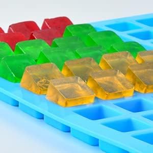 Square Silicone Candy Molds - Mini Silicone Molds for Hard Candy, Chocolate, Gummy, Caramel, Ganache, Ice Cubes (2)