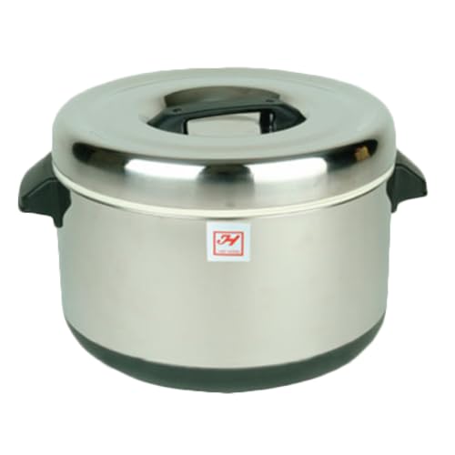 SEJ74000 Sushi Rice Container, 60 Cup Capacity, Non-Electric, Insulated, Stainless Steel Cover, Lining & Body, Mirror-Polish Finish, NSF