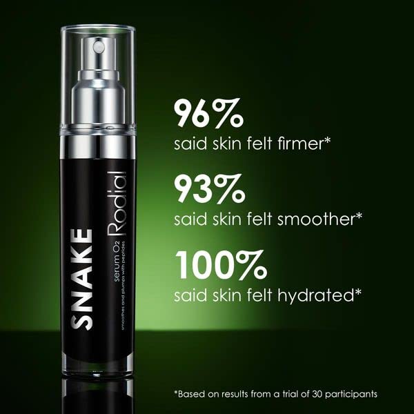 Rodial Snake Serum O2 0.2fl.oz High-Performance Serum with Blurring-Effect for Reducing Lines and Wrinkles, Syn-ake Tripeptide for Firming and Smoothing Effect, Hyaluronic Acid for Moisture Retaining