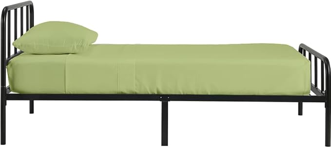 4 PC Sheet Sets 28x75, 100% Cotton Fitted Sheet - Perfect for Narrow Twin/Rv Bunk/Camping Cot/Guest Bed Replacement, Sheets for Cot Bunk Bed-Fits Upto 4-8" Deep Mattress- Sage Solid