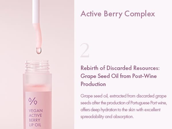 Dr.Ceuracle Vegan Active Berry Lip Oil - Moisturizing Lip Gloss for Dry, Chapped Lips, Long-Lasting Glow (4.5ml / 0.15 fl. oz.)