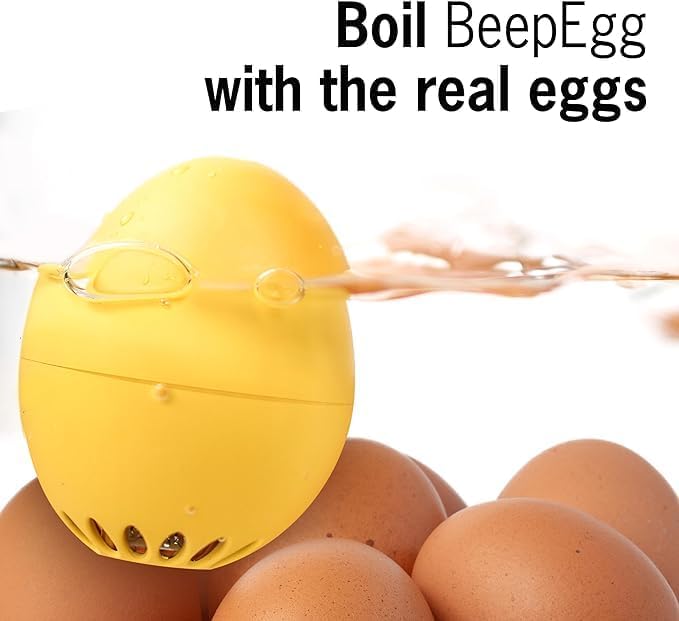 Rooster Beepegg – Egg Timer for Boiling Eggs – Musical Egg Cooker for Soft, Medium, Hard Boiled Eggs – Food Safe – Singing Floating Egg Timer – Egg Cooker for 3 Levels of Doneness - Brainstream