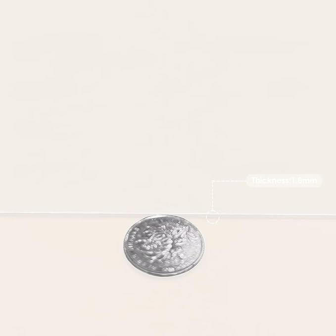Leather Dresser Cover,1.8mm Thick,14x90 Inch,Dresser Protector Top,Dresser Top Protector,Dresser Cover Top,Dresser Top Cover,Dresser Cover Top for Bedroom.(White+White,14x90)