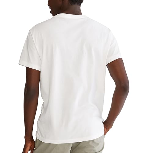 AEROPOSTALE Men's Script Logo Short Sleeve Tee, Bleach, Medium