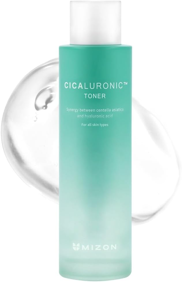 MIZON Cicaluronic Toner Centella Asiatica Hyaluronic Acid 90% Natural Ingredients Niacinamide Adenosine Long Lasting Hydration Korean Skincare (150ml/5.07fl oz)