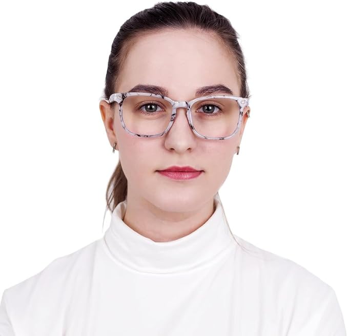 YEIN Bifocal Reading Glasses with Blue Light Blocking Lenses, Bifocal Reader for Women and Men, Vintage Square frame with Spring Hinge (+0.50/+2.75 magnification)