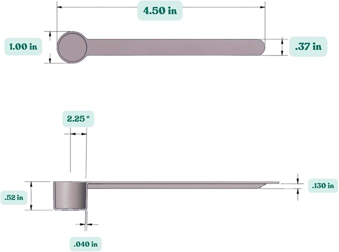 1 Teaspoon (1/3 Tablespoon | 5 mL) Long Handle Scoop for Measuring Coffee, Pet Food, Grains, Protein, Spices and Other Dry Goods (Pack of 25)