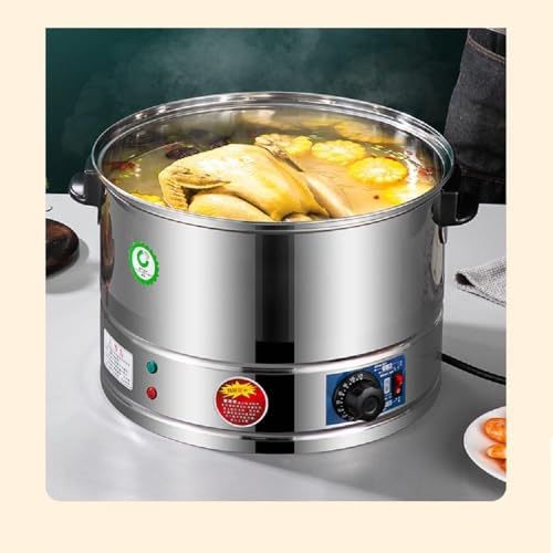 3-Tier Stainless Steel Electric Food Steamer - Automatic Temperature Control for Healthy Cooking, Ideal for Breakfast & Meal Prep, Fast & Efficient Steam Cooking