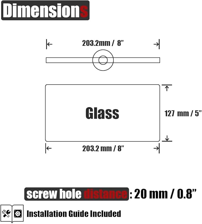 JQK Bathroom Glass Shelf Gold, Tempered Glass Shower Storage 8 by 5 inches, 304 Stainless Steel Brushed Gold Wall Mount, TGS101L8-BG