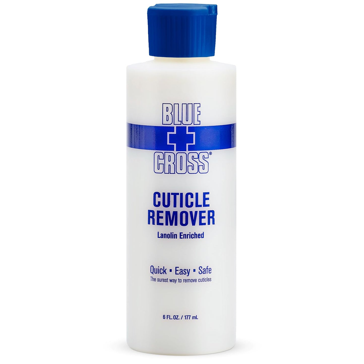 Blue Cross Professional Nail Care Cuticle Remover Liquid with Lanolin (6oz) + Yello Out Purple Toner Nail (0.5oz), 2 Pack Bundle