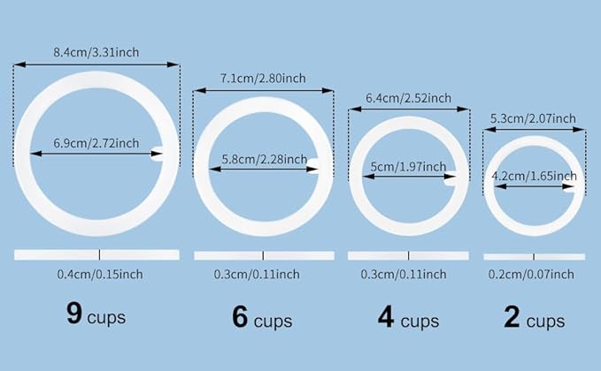 Sivaphe 9 Cup Stovetop Espresso Coffee Maker Replacement Infuser Parts Only for 450ml Stainless Steel Italian Moka Pot, 1 Filter and 3 Silicone Gasket Seals
