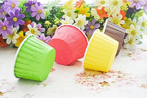 1000-Pack Random Colorful Baking Cup, Dots/Stripes, Standard
