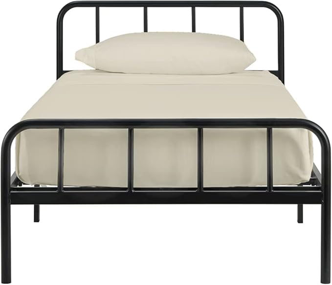 4-PC Cot Sheet Set - 28x75, 100% Cotton Fitted Sheet - Perfect for Narrow Twin/RV Bunk/Camping Cot/Guest Bed Replacement, Fits Up to 4-8" Deep Mattress - Ivory Solid