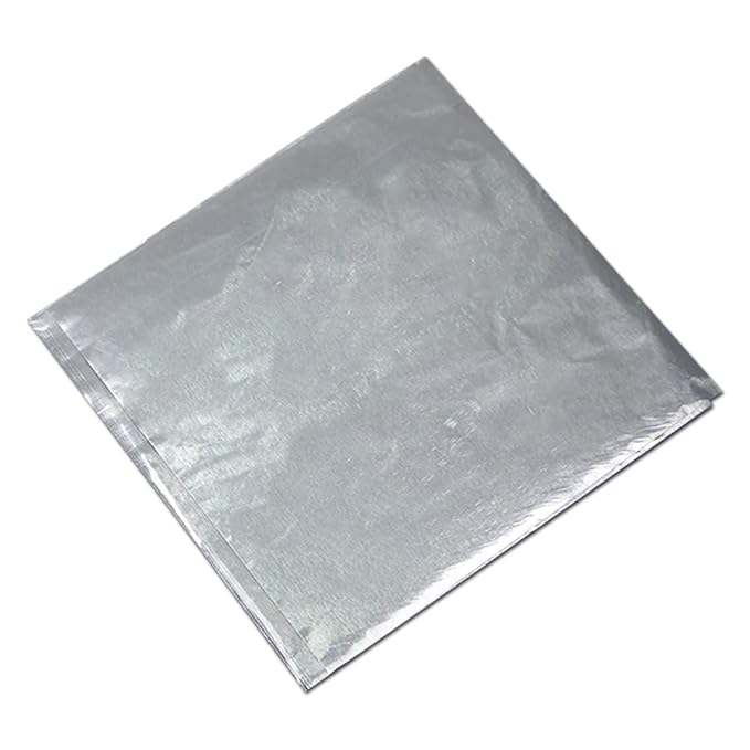 PABCK 500 Pcs 5 Colors Chocolate Candy Wrappers Aluminium Foil Wrapping Papers Square Sweets Lolly Paper Food Tin Foil Wrapper for Candy Packaging Decoration (3.15x3.15 inches)