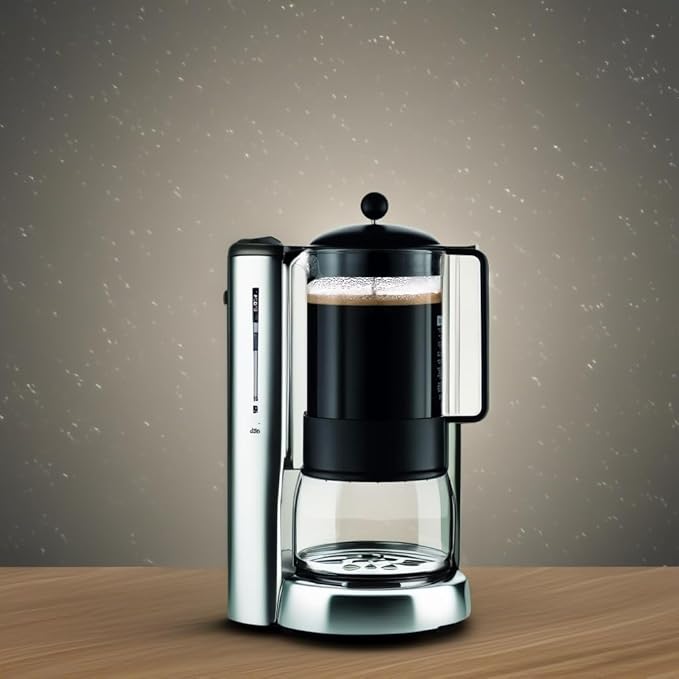 Bodum 51oz Brazil French Press Coffee Maker, High-Heat Borosilicate Glass, Black - Made in Portugal