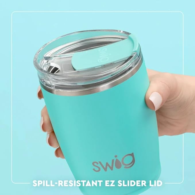 Swig Life 12oz Insulated Tumbler, Halloween Travel Coffee Tumbler with Lid, Cup Holder Friendly Travel Coffee Mug, Stainless Steel, 12 oz Reusable Insulated Coffee Mug (Boo Crew Pumpkin)