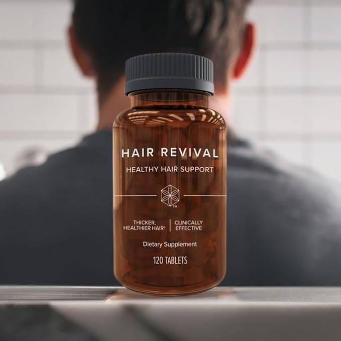 Isagenix Hair Revival - Natural Hair Growth & Thickening Supplement - Supports Healthy Scalp - Formula Contains Biotin, Amino Acid, Banana Flower Extract & More - 120 Tablets (60 Servings)