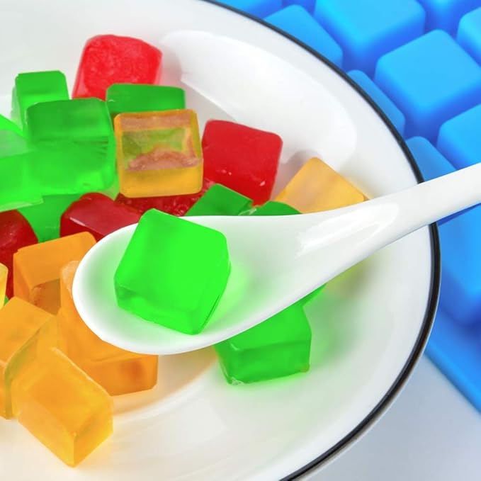 Square Silicone Candy Molds - Mini Silicone Molds for Hard Candy, Chocolate, Gummy, Caramel, Ganache, Ice Cubes (1)