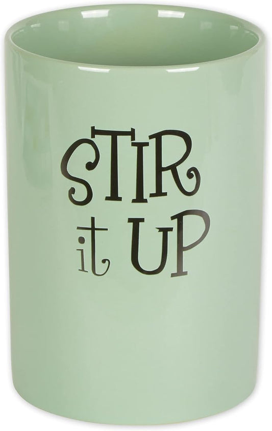 DII Kitchen Accessories Retro Collection Ceramics, Utensil Holder, Jadeite