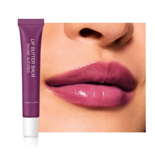 1Pcs Tinted Lip Balm Serum Makeup, Squeeze Hydrating Tint Lips Balms Serum Cosmetic, Women Care Glossy Nourishing Plumping Lip Stain Gloss Lipstick, Suitable for dry lips, Long-Lasting Color 06