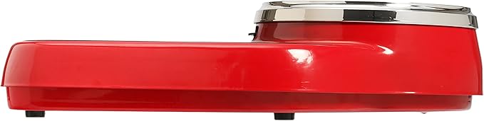 Salter Pro-Helix Professional Oversized Bathroom Scale with Black/Red powder-coated steel coated base, Anti-Slip Bath Mat, 400 LB Capacity, Analog Scale, 18.25 x 13.0 Inch, Black/Red
