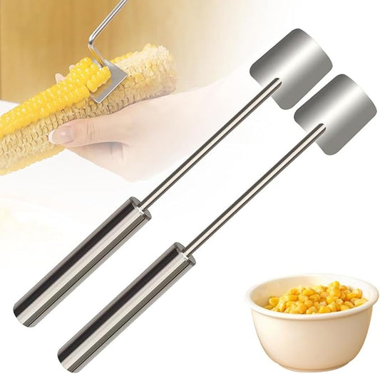 Easy Clean Stainless Steel Corn Peeler - New Corn Stripper for Home Kitchen & Restaurant Chef
