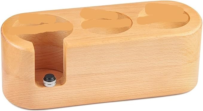 Walnut Wood Coffee Filter Holder, Espresso Tamper Mat Stand, Coffee Maker Support Base Rack, Barista Accessories(Red)
